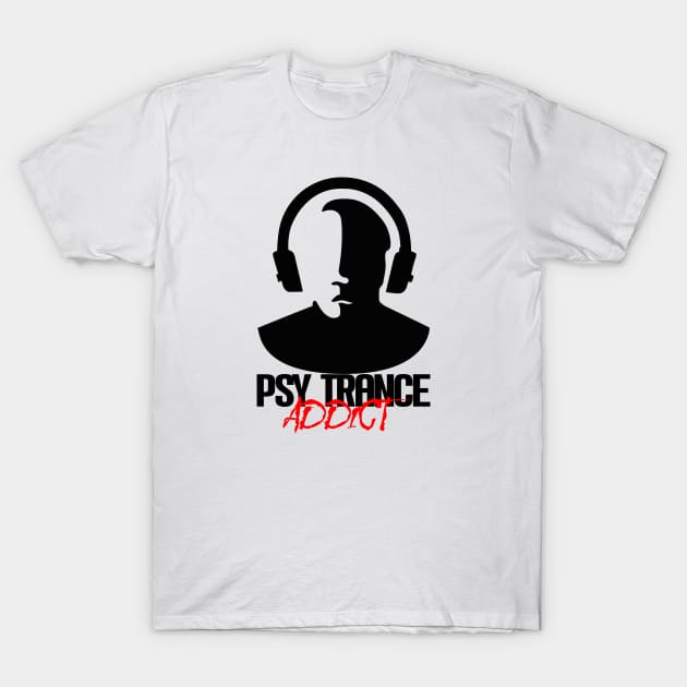 Psy Trance Addict - Black T-Shirt by SimpleWorksSK